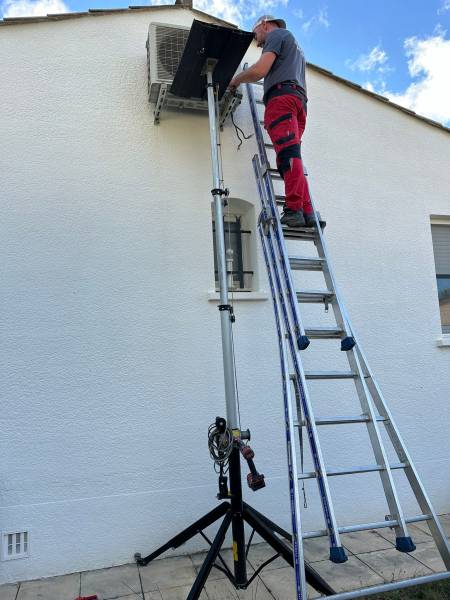 Installation d’une pompe à chaleur air/air Mitsubishi HR35 avec mise en service complète à Portel-des-Corbières (Aude) proche Narbonne dans l'Aude (11)